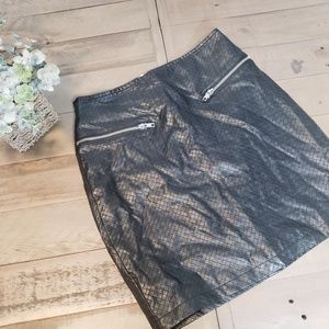 Black Leather Mini Skirt